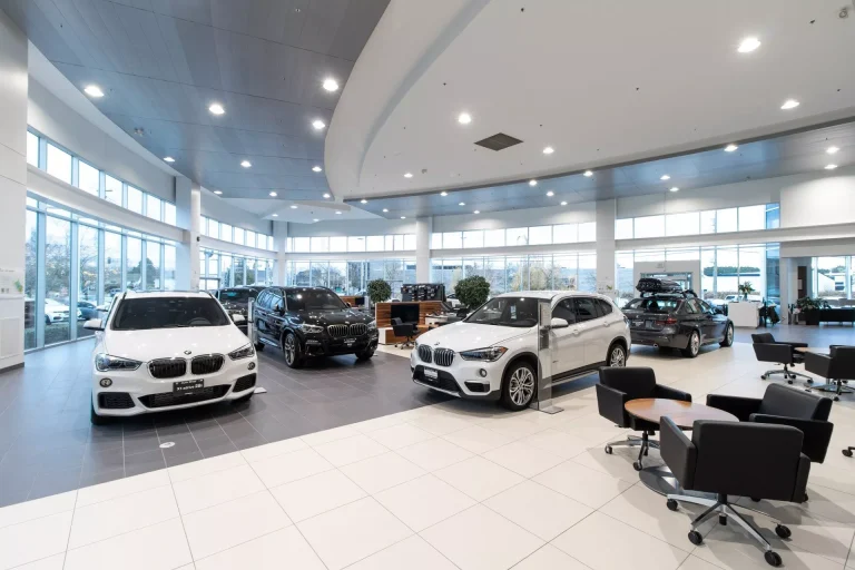 Car dealership showroom — lead generation case study visual